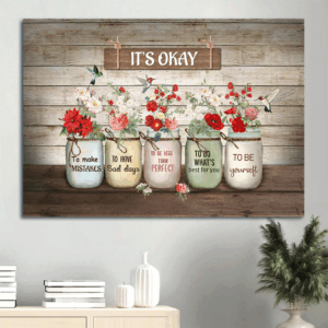 Christian Home Decor Gift: Jesus Landscape Poster with Colorful Hummingbird  Poster Home Decor Gift