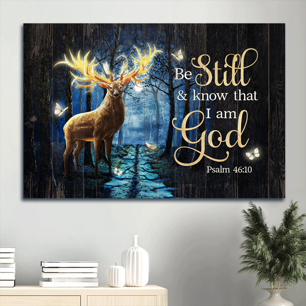 Jesus Landscape Poster: Deer Forest & Butterfly Poster Home Decor Gift – Christian Home Decor Gift – Be Still and Know – 82 characters Jesus Landscape Poster: Deer Forest & Butterfly Poster Home Decor Gift – Christian Home Decor Gift – Be Still and Know – 82 characters