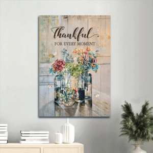 Jesus Portrait Poster: Stunning Flower Drawing & Spring Painting  Poster Home Decor Gift - Perfect Christian Gift