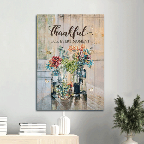 Jesus Portrait Poster: Stunning Flower Drawing & Spring Painting  Poster Home Decor Gift – Perfect Christian Gift
