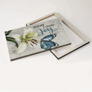 Jesus Landscape Poster- Lily Flower Butterfly Poster Home Decor Gift Home Decor Gift for Christian- Today I Choose Joy 1
