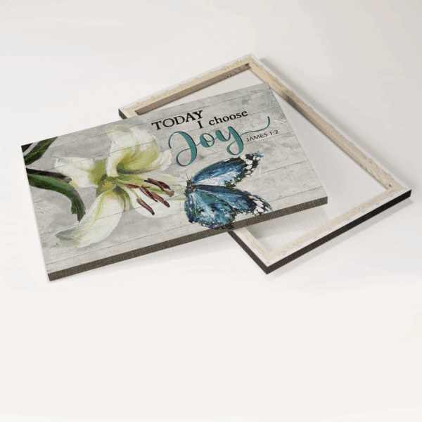 Jesus Landscape Poster- Lily Flower Butterfly  Poster Home Decor Gift Home Decor Gift for Christian- Today I Choose Joy