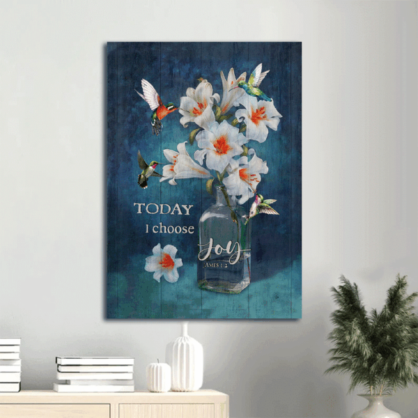 Jesus Portrait Poster Home Decor Gift – Lily & Hummingbird  Poster Home Decor Gift for Christians – Choose Joy