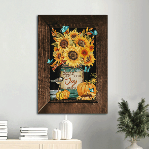 Jesus Portrait Poster Home Decor Gift – Sunflower Pumpkin & Butterfly  Poster Home Decor Gift – Christian Joy