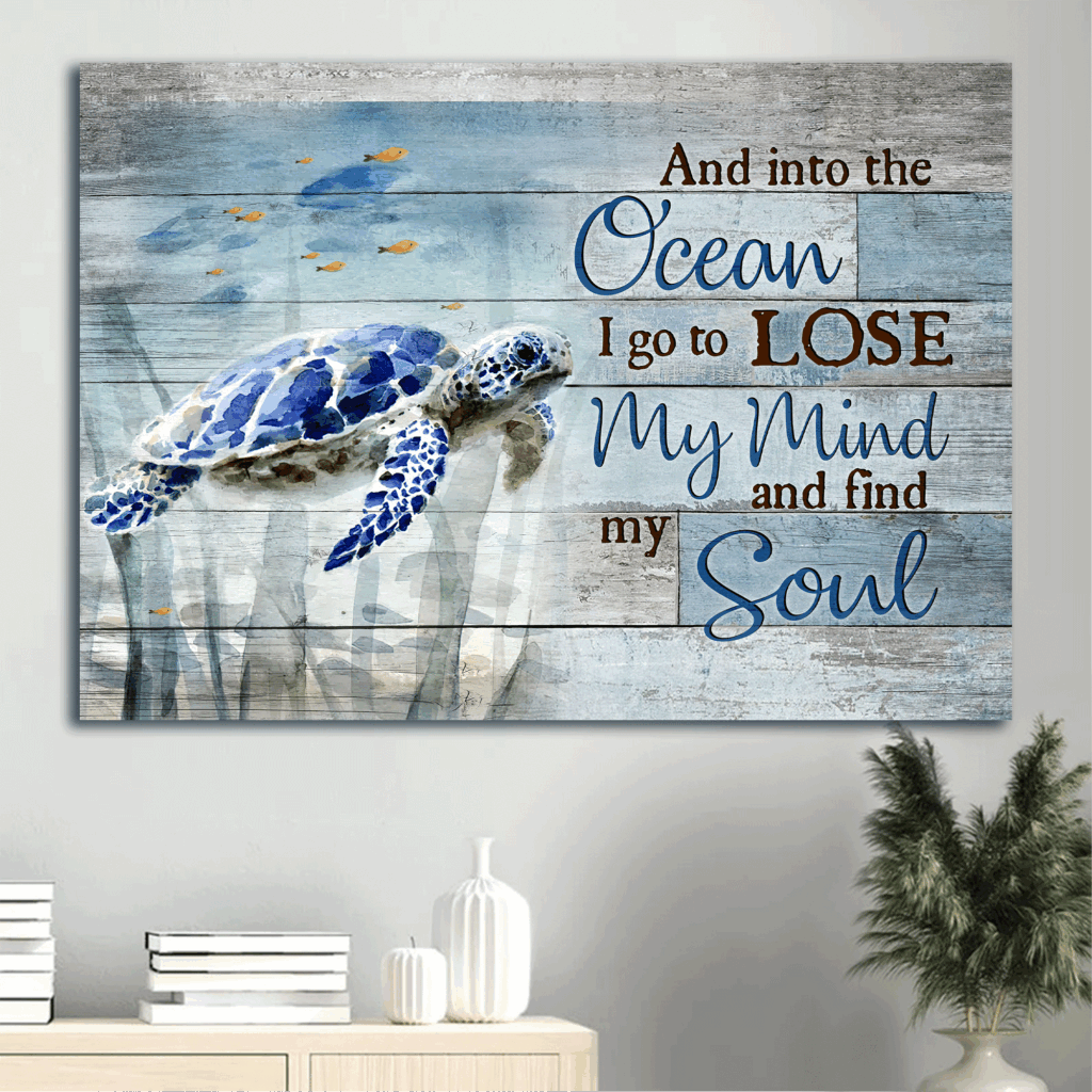 Blue Sea Turtle Jesus Landscape Poster – Stunning Ocean Painting for Christian Home Decor Blue Sea Turtle Jesus Landscape Poster – Stunning Ocean Painting for Christian Home Decor