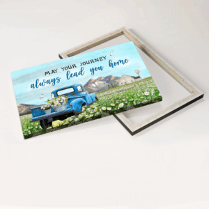 Christian Home Decor Gift: Jesus Landscape Poster with Blue Ladybug Car Daisy Field and Beautiful Sky Poster Home Decor Gift - Christian Wall Art 1