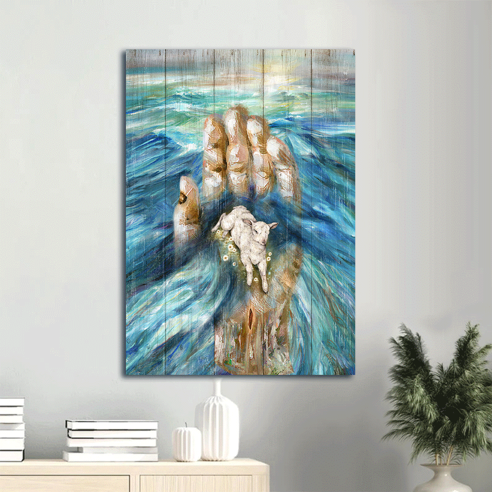 Jesus Portrait Poster Home Decor Gift – Blue Ocean Lamb of God Poster Home Decor Gift – Gift for Christian – Wall Art Jesus Portrait Poster Home Decor Gift – Blue Ocean Lamb of God Poster Home Decor Gift – Gift for Christian – Wall Art