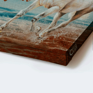 Christian Landscape Poster Home Decor Gift - Blue Ocean Running Horse Lighthouse Poster Home Decor Gift - Christian Wall Art for Every Day - Gift for Christian 1
