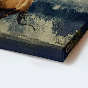 Jesus Landscape Poster Home Decor Gift - Blue Ocean & Running Horse Christian Wall Art 1
