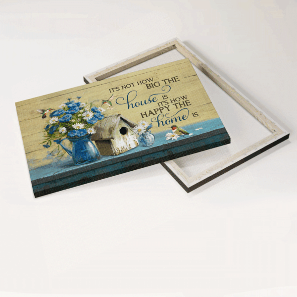 Christian Home Decor Gift: Jesus Landscape Poster with Blue Daisy Print
