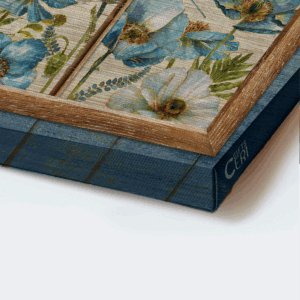 Christian Home Decor: Jesus & Dragonfly Landscape Posters - Blue Flower Garden Gifts 1