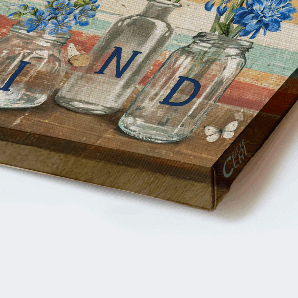 Jesus Landscape Poster: Blue Flower Drawing in Crystal Bottle  Poster Home Decor Gift – Christian Gift for Home Decor & Wall Art