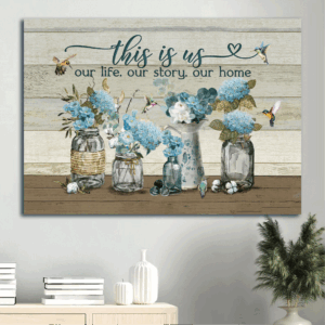 Christian Home Decor Gift - Jesus Landscape & Hummingbird Poster - Our Life Story