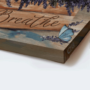 Jesus Landscape Poster Home Decor Gift - Blue Butterfly Lavender Painting Abstract Art Inspirational Quote - Gift for Christian 1