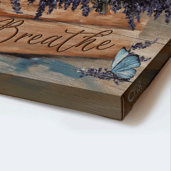 Jesus Landscape Poster Home Decor Gift – Blue Butterfly Lavender Painting Abstract Art Inspirational Quote – Gift for Christian