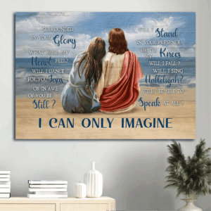 Jesus Beach Landscape Poster - Ocean View  Poster Home Decor Gift Gift for Christian Home Decor - Christian Wall Art Print