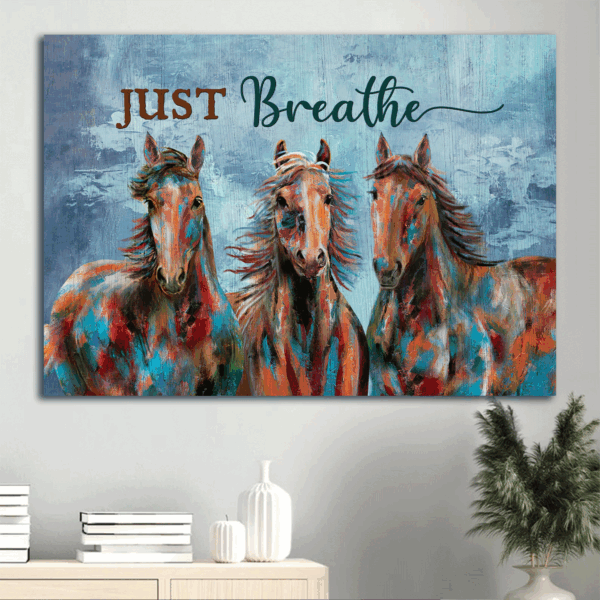 Christian Home Decor Gift: Jesus Landscape Poster with Horse Drawing on Blue  Poster Home Decor Gift – Christian Wall Art Print