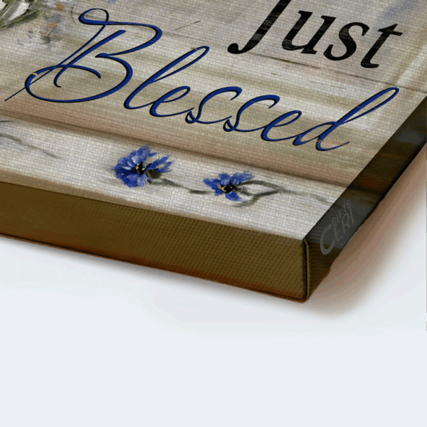 Jesus Landscape Poster Home Decor Gift – Blue Daisy Hummingbirds Christian Wall Art