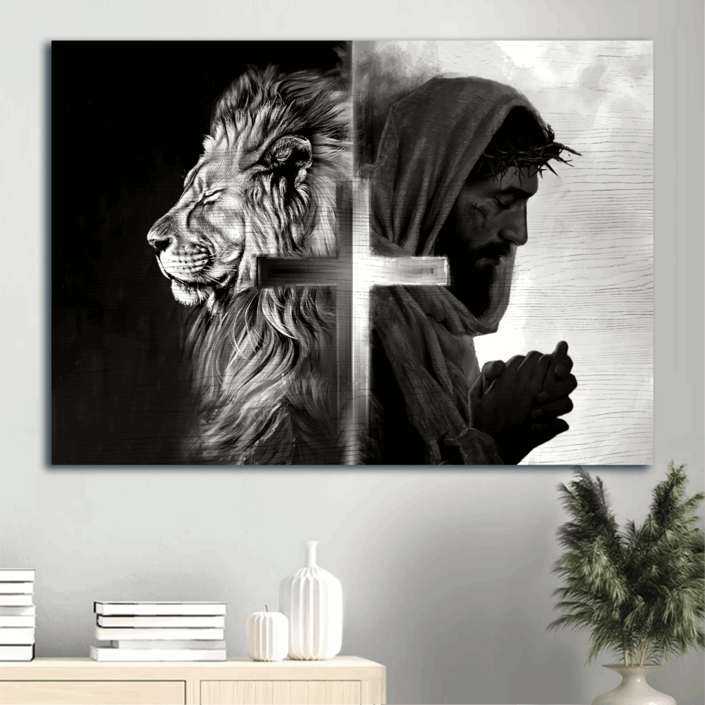 Christian Lion of Judah Landscape Poster – Black & White Painting for Home Decor Pray for Healing Gift – Christian Wall Art Prints Christian Lion of Judah Landscape Poster – Black & White Painting for Home Decor Pray for Healing Gift – Christian Wall Art Prints