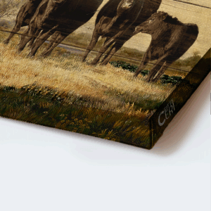 Jesus Landscape Poster Home Decor Gift - Christian Wall Art with Beautiful Sunset and Old Farm - Gift for Christian Couples 1