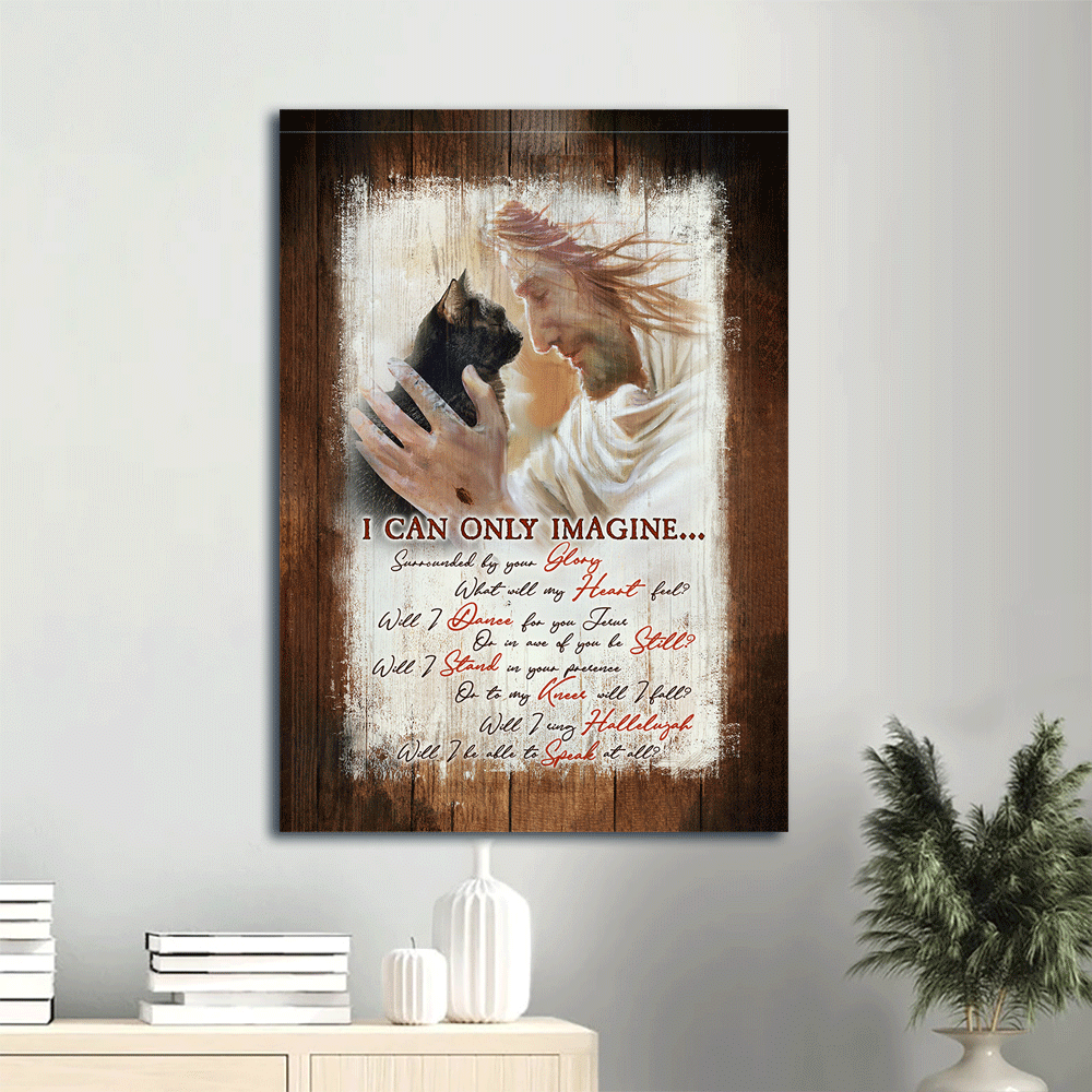 Jesus Portrait Poster: Black Cat Christian Gift – Wall Art Prints Jesus Portrait Poster: Black Cat Christian Gift – Wall Art Prints