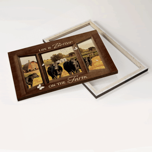 Jesus Landscape Poster: Black Cow & Rice Field Farm Drawing – Christian Wall Art Gift