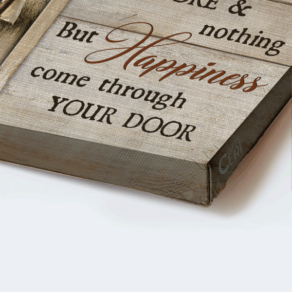 Jesus Landscape Poster Home Decor Gift – Christian Wall Art with Black Cow Green Meadow and Wooden House  Poster Home Decor Gift Print – May Your Trouble Be Less