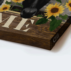 Jesus Landscape Poster Home Decor Gift - Christian Wall Art with Black Cow Sunflower Garden and Windmill Poster Home Decor Gift - No Place Like Home Prints 1