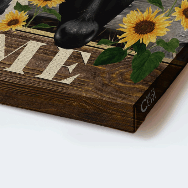 Jesus Landscape Poster Home Decor Gift – Christian Wall Art with Black Cow Sunflower Garden and Windmill  Poster Home Decor Gift – No Place Like Home Prints