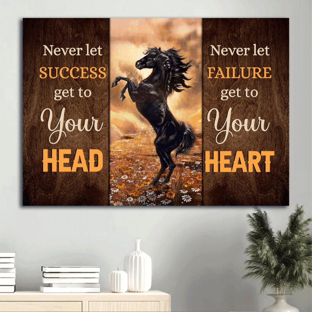 Christian Landscape Poster Home Decor Gift – Black Horse Artwork & Daisy Field – Inspirational Wall Art for Success – Christian Gift Prints Christian Landscape Poster Home Decor Gift – Black Horse Artwork & Daisy Field – Inspirational Wall Art for Success – Christian Gift Prints