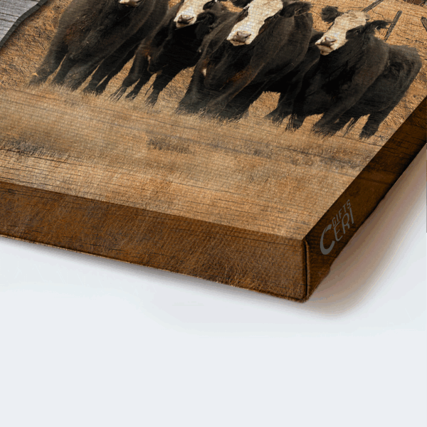 Blessed Christian Gift: Jesus Landscape Poster – Black Cow & Rice Field  Poster Home Decor Gift Print – Wall Art for Home Decor