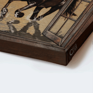 Jesus Landscape Poster: Black Horse & Sunset Poster Home Decor Gift Gift for Horse Lover & Christian Wall Art 1