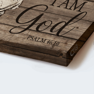 Christian Landscape Poster Gift - Black Horse Jesus Drawing - Be Still and Know - Wall Art 1