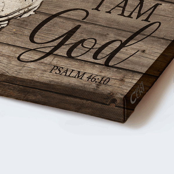 Christian Landscape Poster Gift – Black Horse Jesus Drawing – Be Still and Know – Wall Art