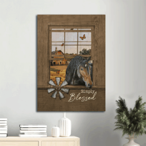 Jesus Portrait Poster Home Decor Gift - Black Horse Peace Farm Christian Wall Art