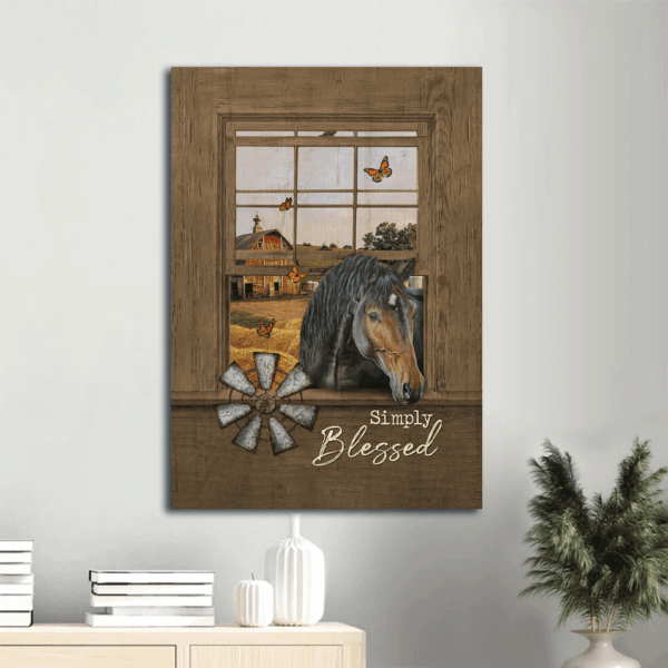 Jesus Portrait Poster Home Decor Gift – Black Horse Peace Farm Christian Wall Art