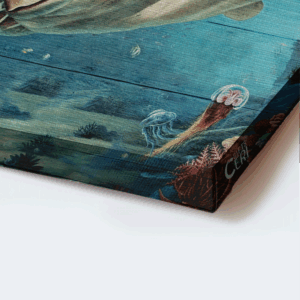 Jesus Landscape Poster - Big Sea Turtle & Ocean Painting Home Decor Gift for Christian - Choose Happiness Today 1