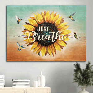 Jesus Landscape Poster Home Decor Gift - Sunflower Cardinal Painting Pastel Background - Perfect Gift for Christians