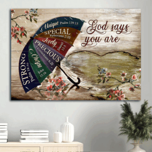 Unique Christian Home Decor: Jesus Landscape Poster - Rainy Day Heart Shape Gift from God