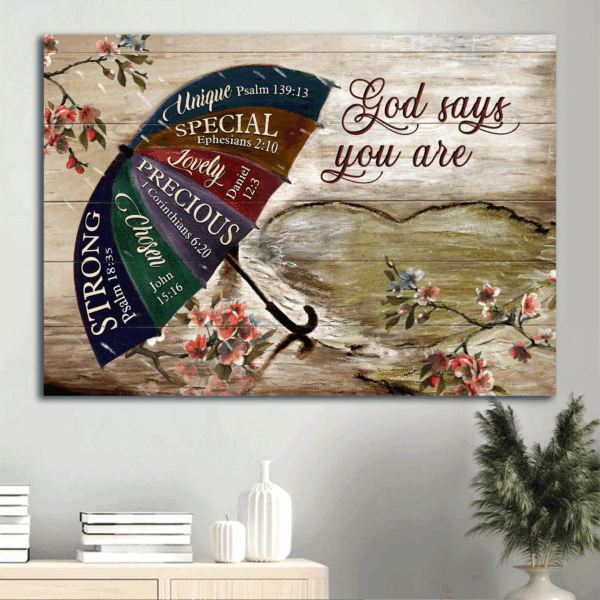 Unique Christian Home Decor: Jesus Landscape Poster – Rainy Day Heart Shape Gift from God