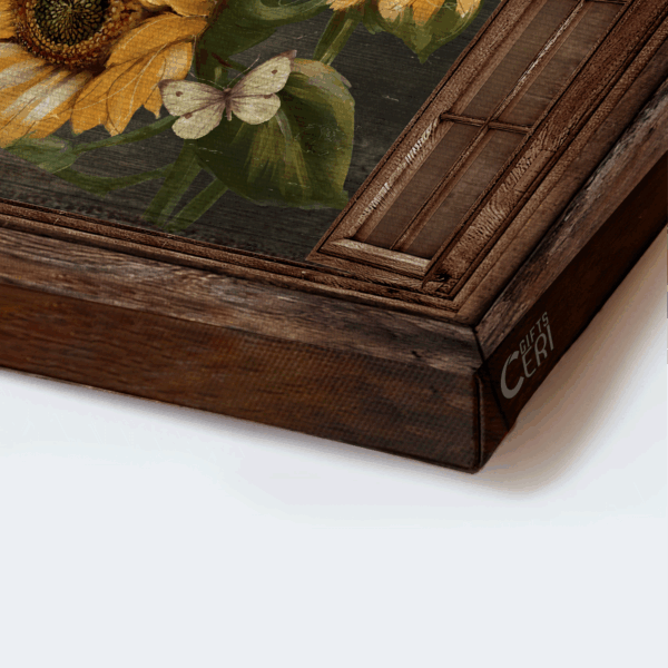 Jesus Landscape Poster Home Decor Gift – Sunflower Vintage Window Butterfly – Christian Pray Décor