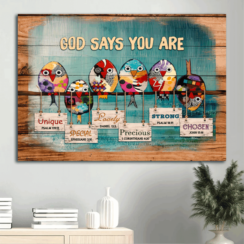 Colorful Birds Jesus Landscape Poster Home Decor Gift – Christian Wall Art Print Colorful Birds Jesus Landscape Poster Home Decor Gift – Christian Wall Art Print