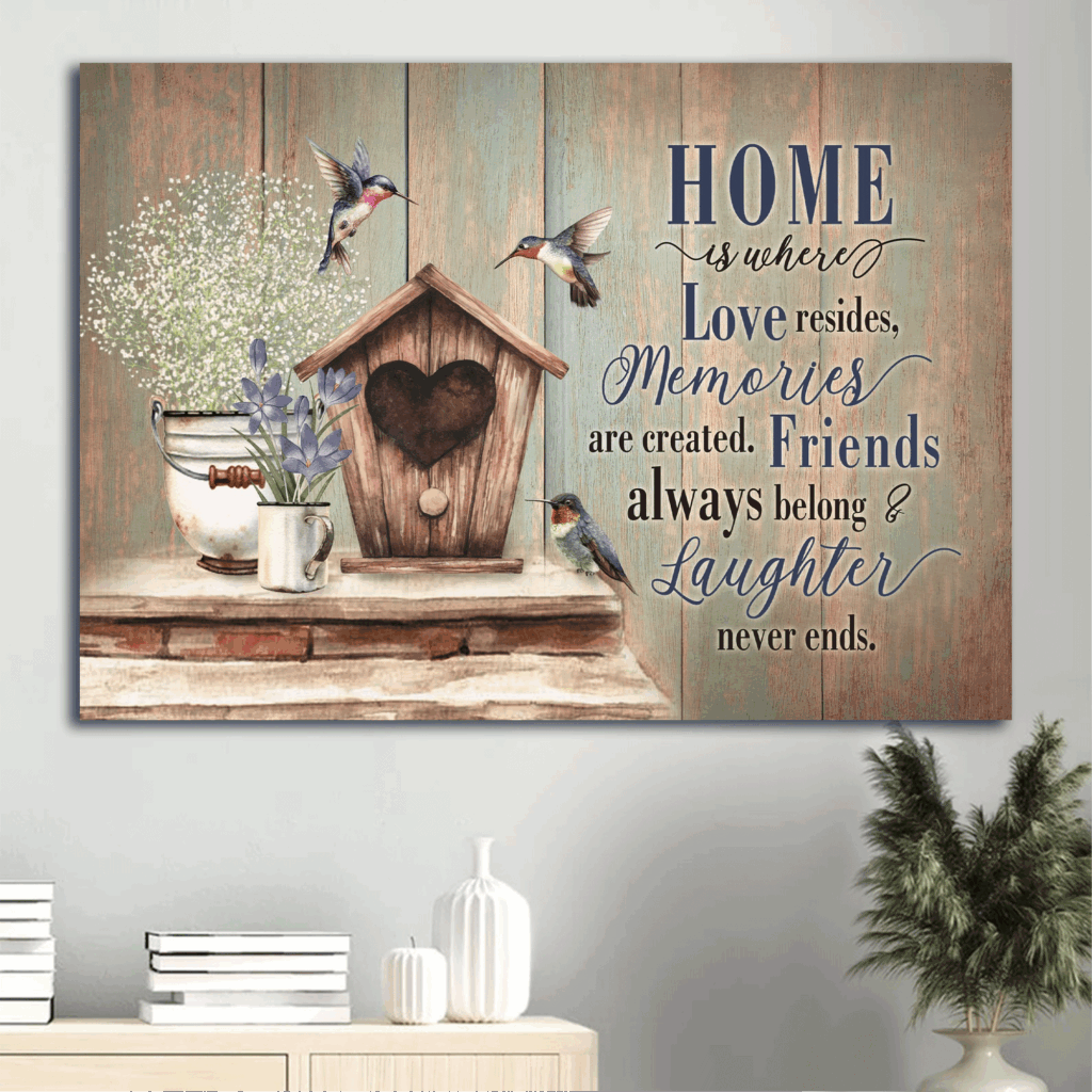 Christian Home Decor: Jesus Landscape Poster with Birdhouse & Hummingbird – Vintage Flower Poster Home Decor Gift Art Christian Home Decor: Jesus Landscape Poster with Birdhouse & Hummingbird – Vintage Flower Poster Home Decor Gift Art