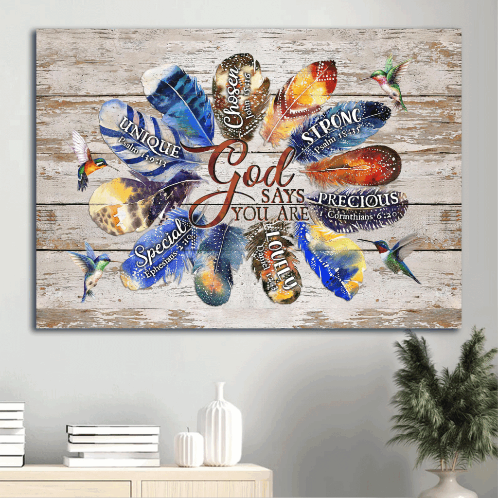 Jesus Landscape Poster Home Decor Gift – Colorful Hummingbird Patterns for Christian Wall Art Jesus Landscape Poster Home Decor Gift – Colorful Hummingbird Patterns for Christian Wall Art