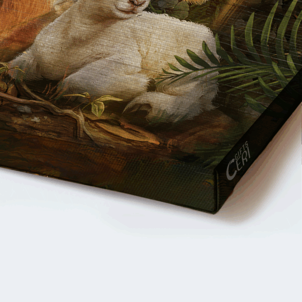 Jesus Landscape Poster Home Decor Gift – Lion King Lamb of God Lion of Judah Christian Decor