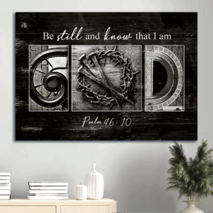 Be Still and Know - Jesus Landscape Poster Home Decor Gift for Christian Abstract Art  Poster Home Decor Gift Print
