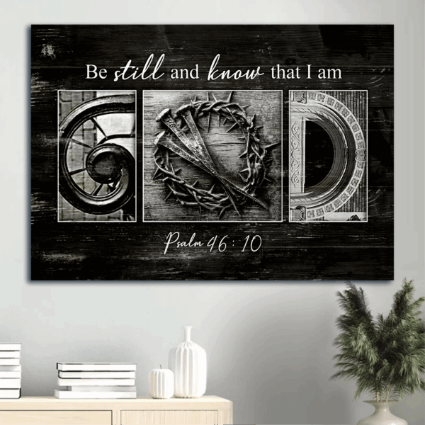 Be Still and Know – Jesus Landscape Poster Home Decor Gift for Christian Abstract Art  Poster Home Decor Gift Print
