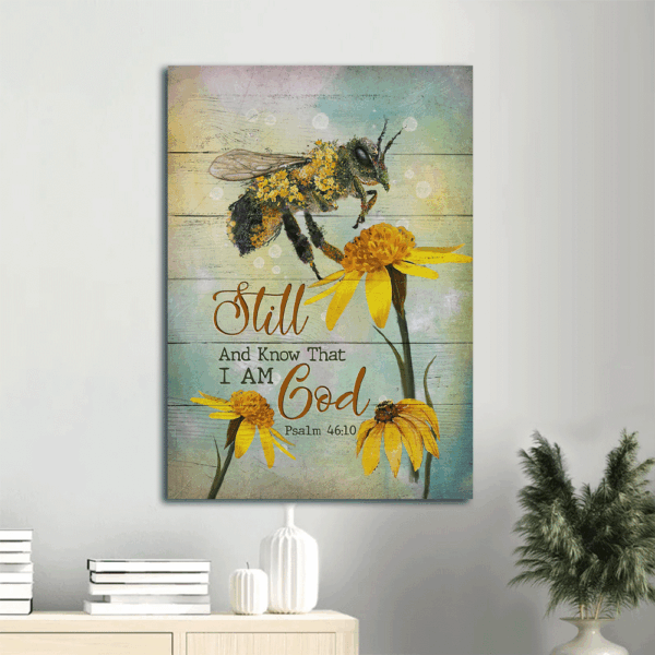 Jesus Portrait Poster Home Decor Gift – Bee & Flower Christian Wall Art