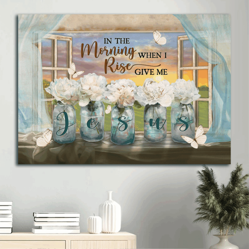 Jesus Landscape Poster Home Decor Gift – White Flower Orange Sunset Butterfly Christian Decor Jesus Landscape Poster Home Decor Gift – White Flower Orange Sunset Butterfly Christian Decor