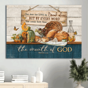 Jesus Landscape Poster Home Decor - Bible Verse & Monarch Butterfly Gift for Christian